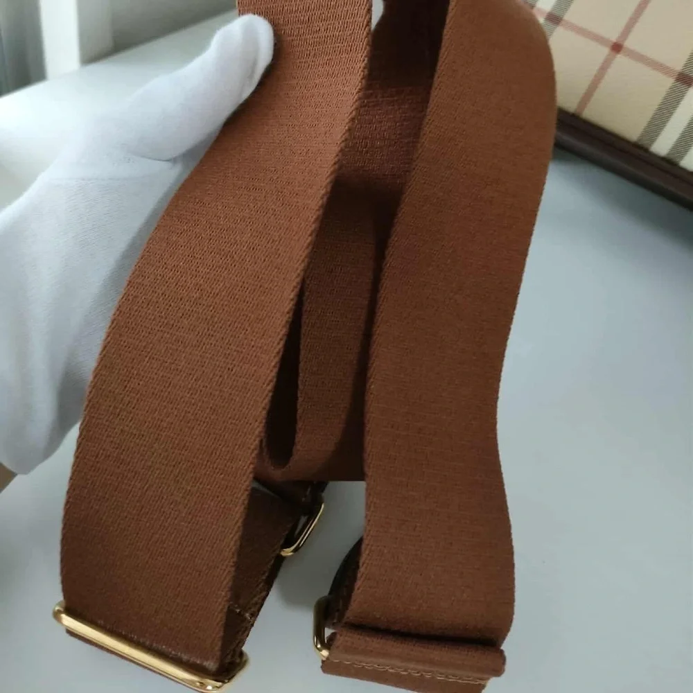 Burberry Tan and Brown Plaid Briefcase